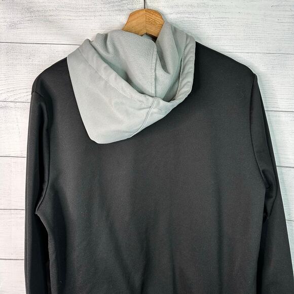 Joma Mens size Medium Crew II Zip Up Hoodie Black Gray White Soccer - Picture 5 of 8